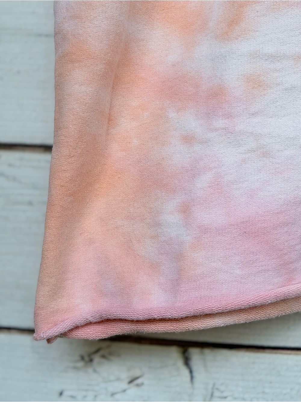 Easel Tie Dye Raw Hem French Terry Pocket Tee Size Small #Q144 - Picture 5 of 8